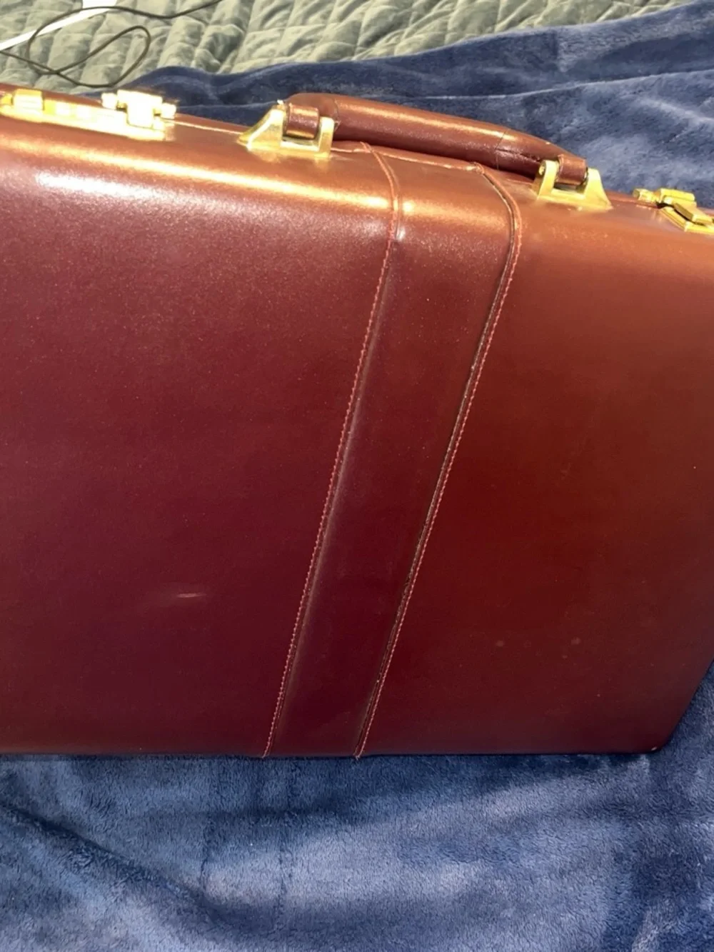 Men's Classic Leather Briefcase - Brown